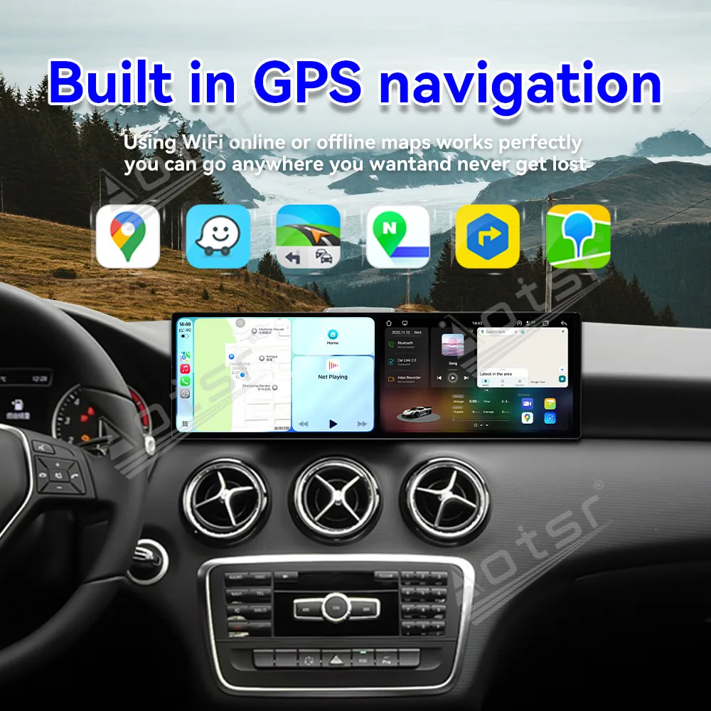 

Dual 9.1’’ Android 13 Carplay For Mercedes-Benz A/GLA 2013-2015 GPS Navigation Car Radio HD Touch Screen Auto Stereo Head Unit