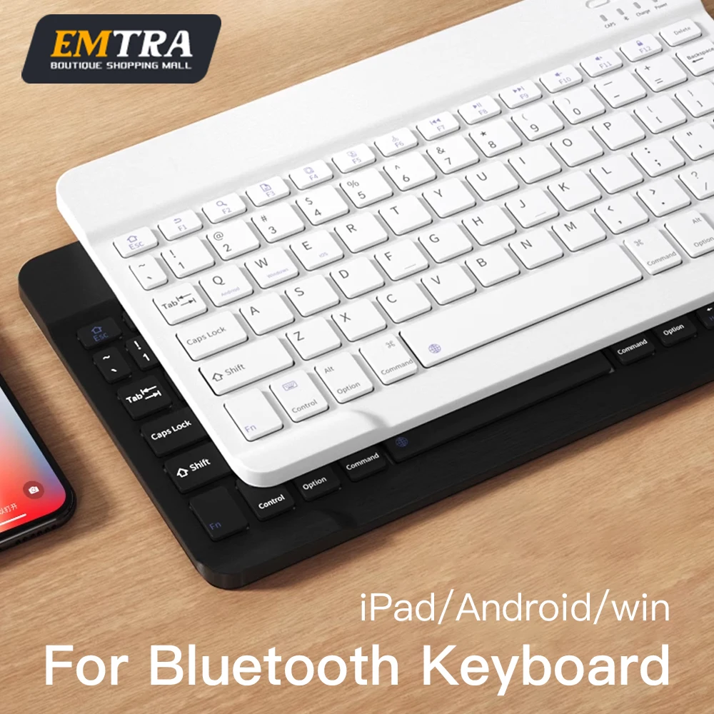 

EMTRA Bluetooth Беспроводная клавиатура Портативная клавиатура для Ipad Ноутбук Планшет Перезаряжаемая игровая клавиатура для Android IOS Windows