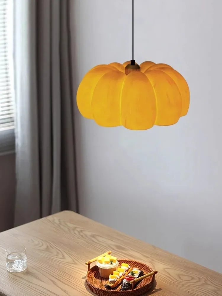 Imagem -04 - Japonês Retro Led Pumpkin Pendant Light Lustres de Teto Sala de Jantar e Iluminação de Bar Decoração de Casa Lâmpada do Quarto Estilo Wabi-sabi