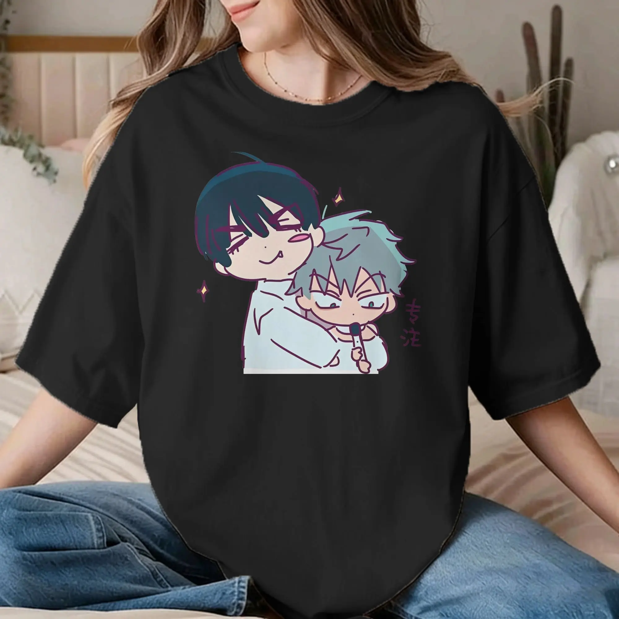 Till Ivan Kawaii T Shirts Men Women's Pure Cotton Awesome T-Shirt Round Neck Alien Stage Tee Shirt Clothes Graphic Printed