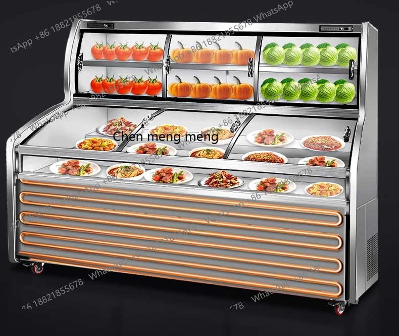 

Commercial BBQ Seafood Refrigerated Freezer Restaurant Large Capacity Display Cabinet
