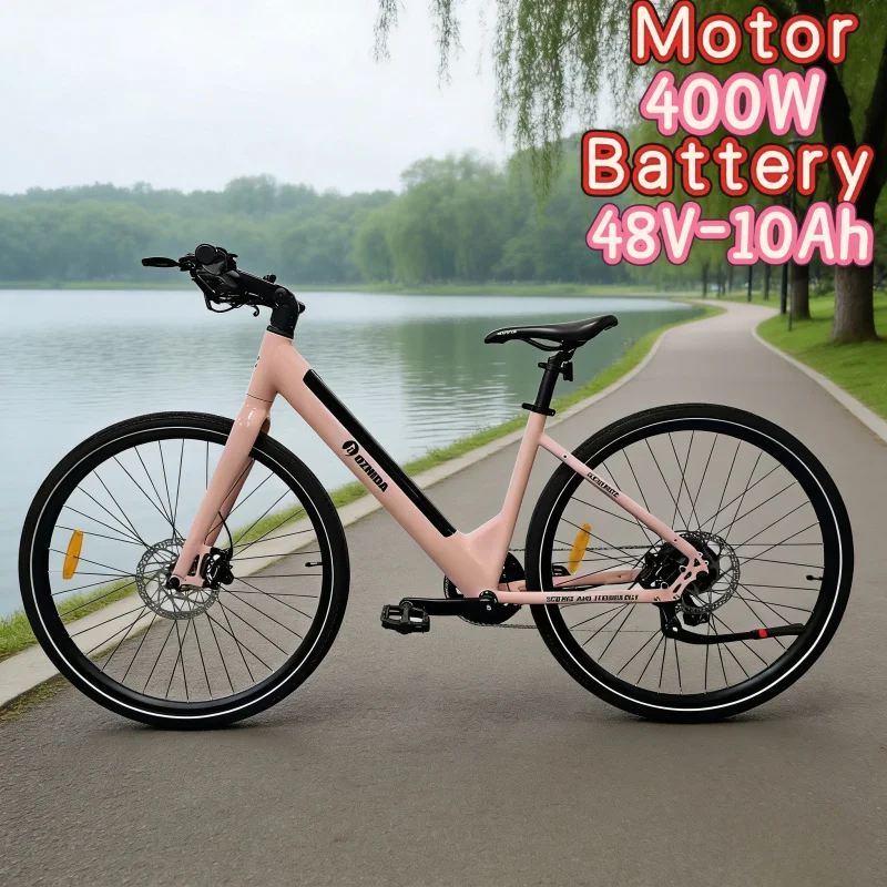 

400W brushless motor adult electric bicycle 48V10AH factory direct sales electric bicycle 26-inch city road leisure E-Bike