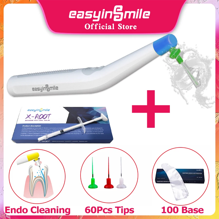 

Easyinsmile Dental Endo Activator Sonic Irrigator Endodontica Odontológico Root Canal cement Bioceramic Sealer Composite Filling