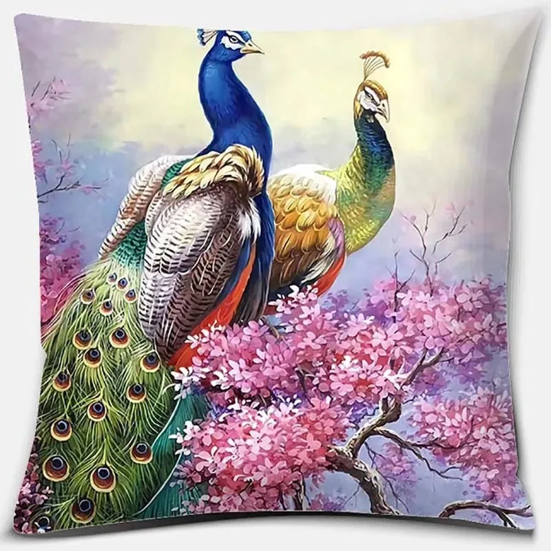 Classical rose flower pattern series Nordic style cushion cover pillowcase square pillowcase sofa home office decoration