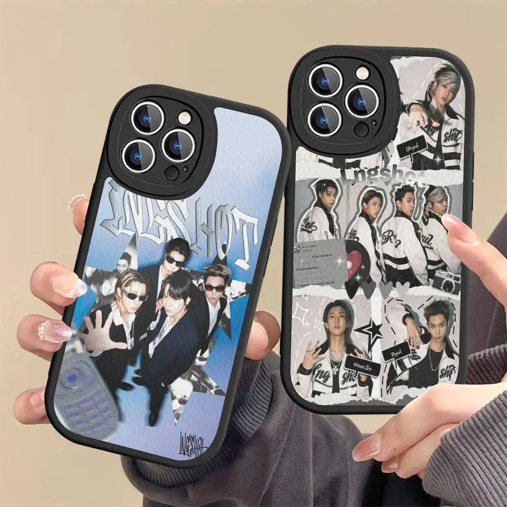 

LNGSHOT Hip-Hop For IPhone 16 15 14 13 12 11 Pro Max Plus Shockproof Leather Soft Phone Cover