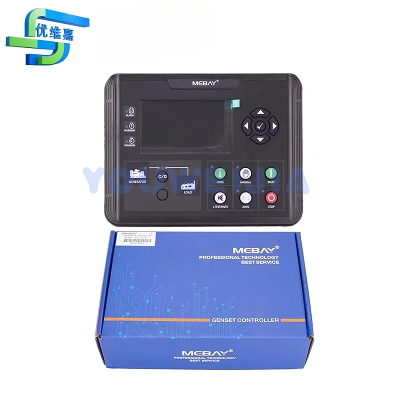 

Контроллер Mebay DC60D DC62D DC60DR DC62DR, модуль управления автоматическим запуском и остановкой генератора, цветной LCD-дисплей, запчасти для дизельных газовых генераторов