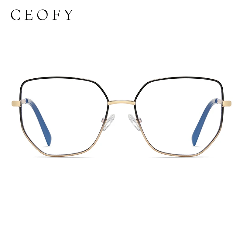 Ceofy New Arrival Women Metal Glasses Frame Fashion Vintage Myopia Optical Prescription Brand Design Popular Eyeglasses Frames