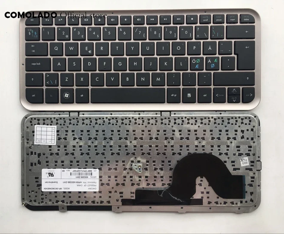 

Nordic Laptop Keyboard For HP pavilion DM3 dm3-1000 dm3t-1000 dm3z-1000 black wtih Silver frame ND Layout