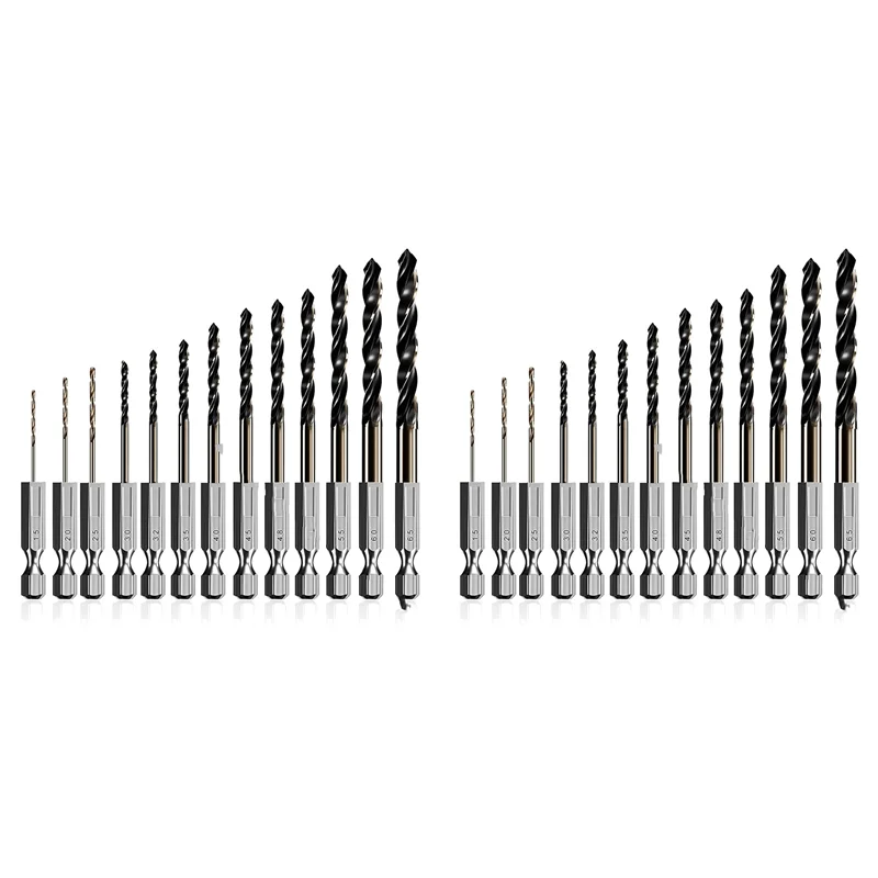 Hex Shank Cobalt Metric Bits Set Of 26 Pieces Quick Change HSS Impact Driver Hex Bits For Metal-BAAQ