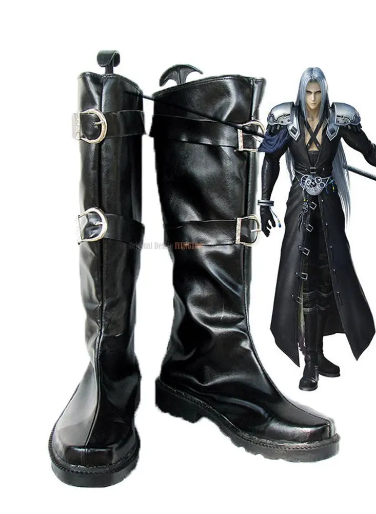 

FF7 Sephiroth Cosplay Final Fantasy VII Sephiroth Cosplay Boots Black Shoes Custom Made