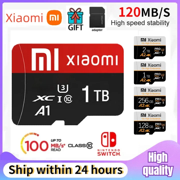 

Xiaomi 2TB Memory Card V60 SD/TF Flash Memory Card 512GB 256GB High Speed 128GB 1TB A2 Micro TF SD Card Waterproof For Phone Ps5