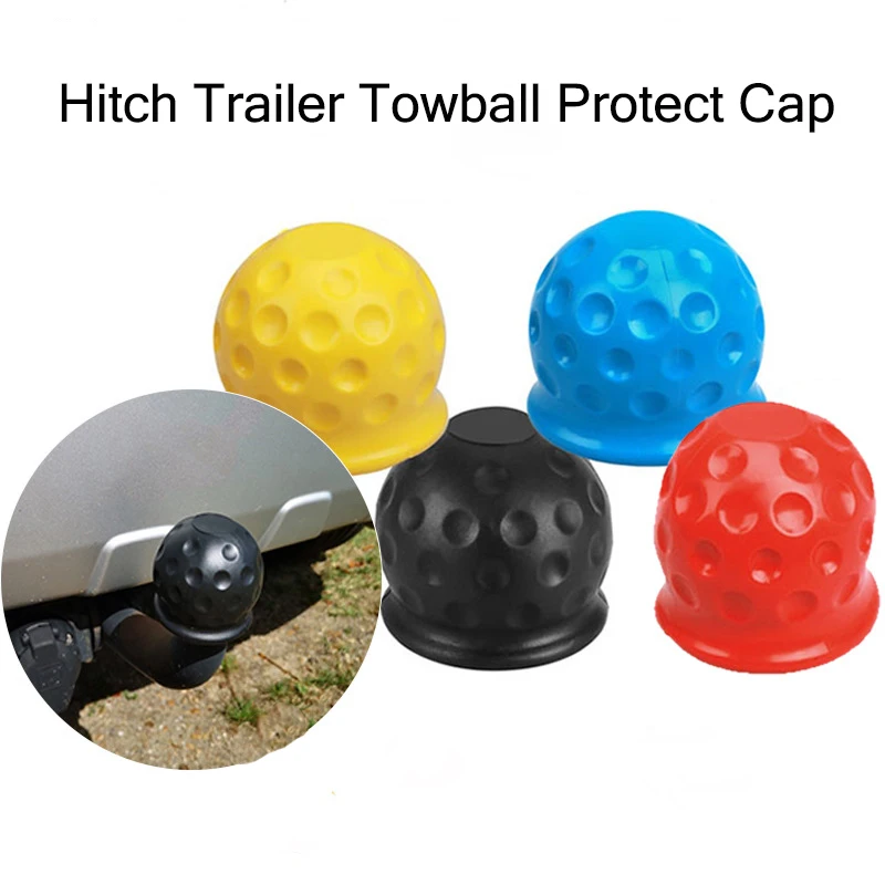 Universal Car Accessories 50MM Tow Bar Ball Cover Cap Trailer Ball Cover Tow Bar Cap Hitch Trailer Towball Protect Rubber