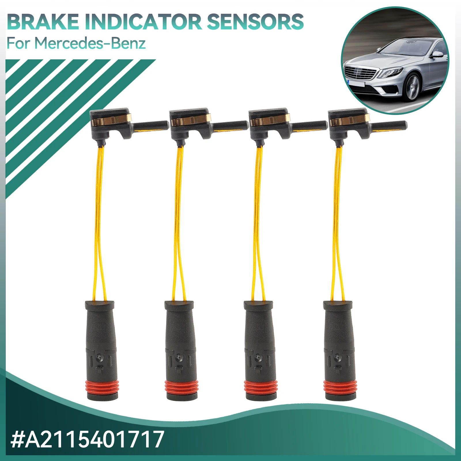 Sensor de desgaste de pastillas de freno delantero y trasero automático, 2/4 Uds., para Mercedes Benz W220 W203 W211 W221 W204 W212 2115401717