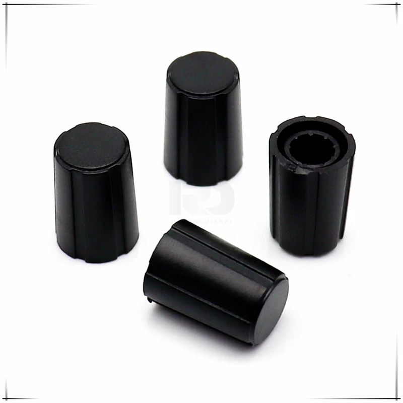 10PCS 11.5×16MM Plastic Knob Cap Potentiometer Encoder Knob Cap Amplifier Volume Knob Cap Flower/D Shaped Inner Hole 6mm