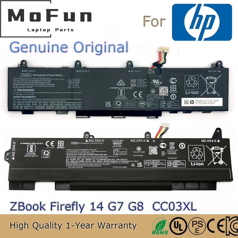 Imagem -01 - Bateria do Portátil Cc03xl para hp Elitebook Novo Original 11.55v 53 wh 56wh 830 835 840 845 g7 g8 L78555005 bateria do portatil cc03xl para hp elitebook novo original 1155v 53 wh 56wh 830 835 840 845 g7 g8 l78555005 01