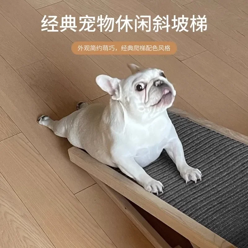 Foldable Dog Staircase Ramp Pet Ladder for Elderly Dogs and Cats Barrier Free Bed Steps Adjustable Slope
