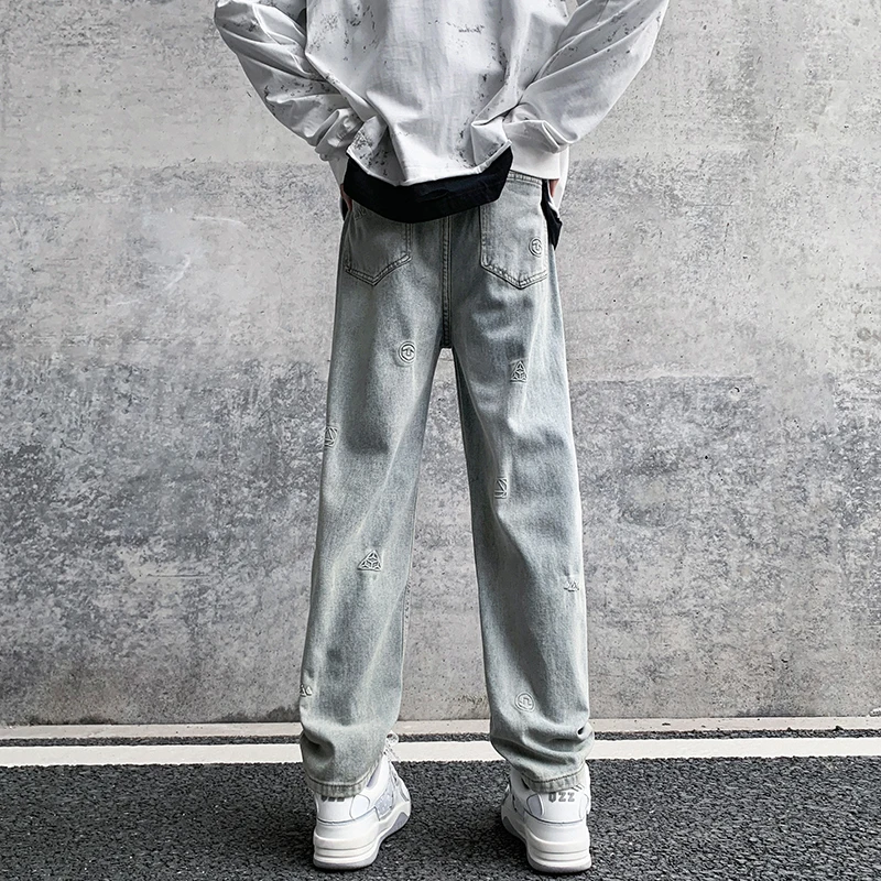 

Мужские джинсы American Sle Spring Autumn Vibe, цвета желтой глины, зауженные, прямые, слегка расклешенные, в стиле High Street, молодежные, трендовые