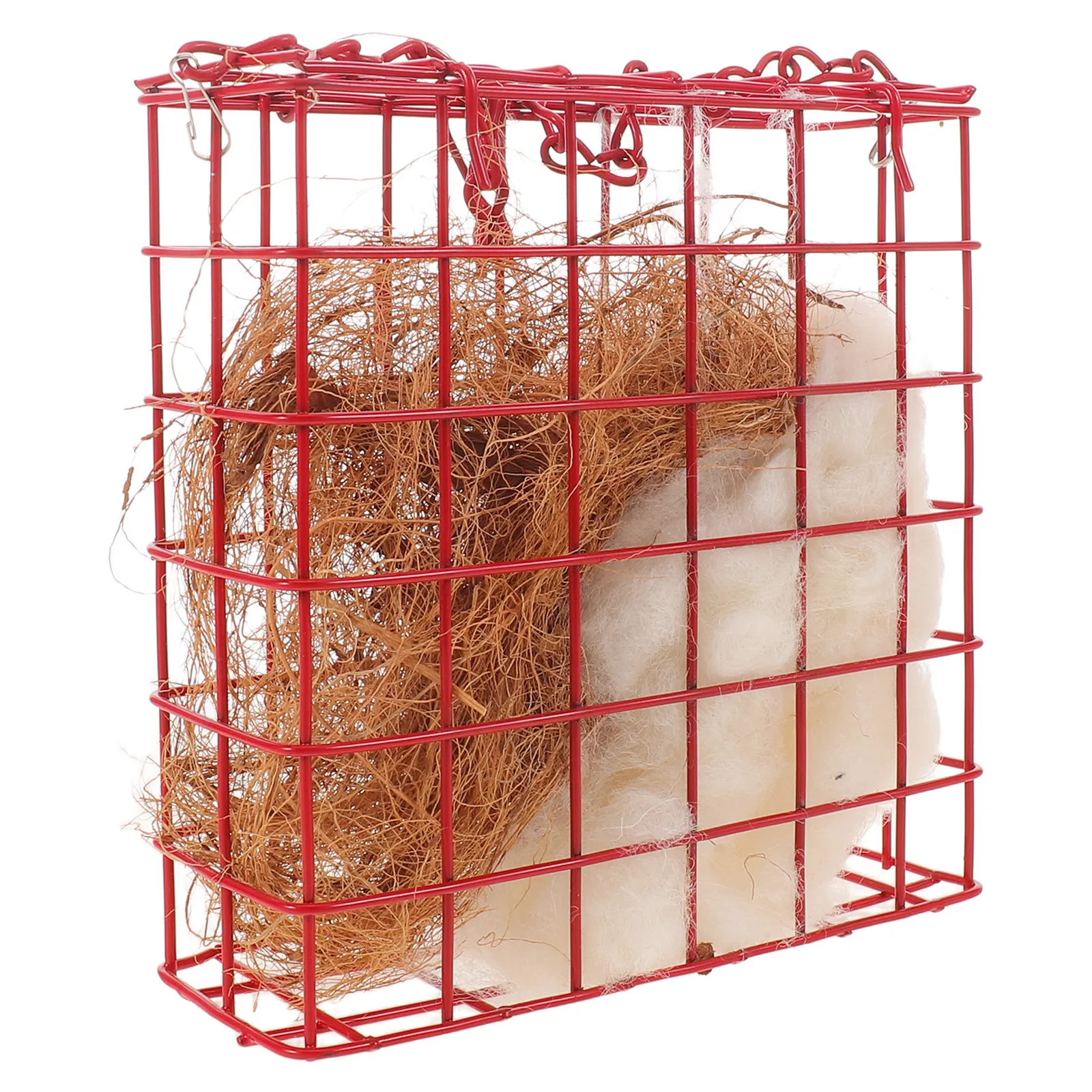Bird Nesting Boxes Outdoor Habitat Supply Lover Garden Accessory Birdhouse Material Holder Building Dispenser