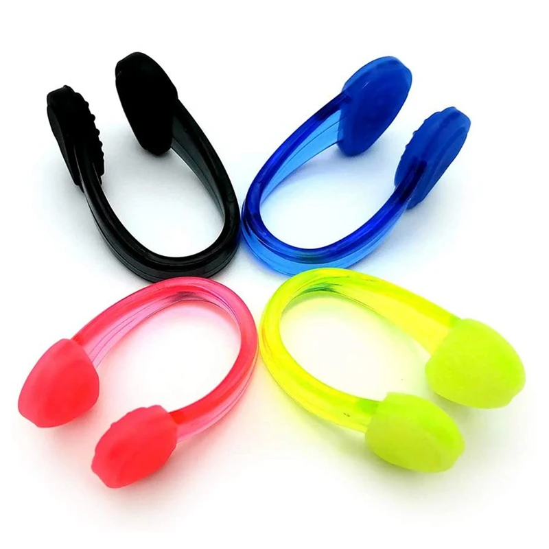 Silicone Waterproof Swimming Nose Clips Pool Nose Plugs For Adults Set Of 4