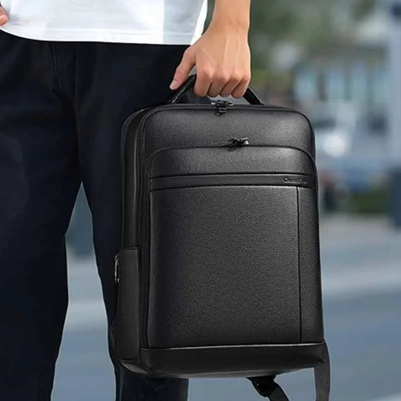 100% cowhide New men's Genuine leather backpack with USB large capacity computer bag fashion multifunctional travel backpack