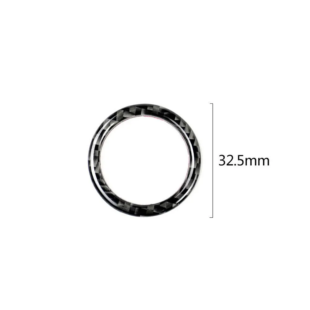 Black Carbon Fiber Engine Start Stop Button Ring Trim For BMW for e90 E92 E93 Epoxy for UV Weather Resistant Interior