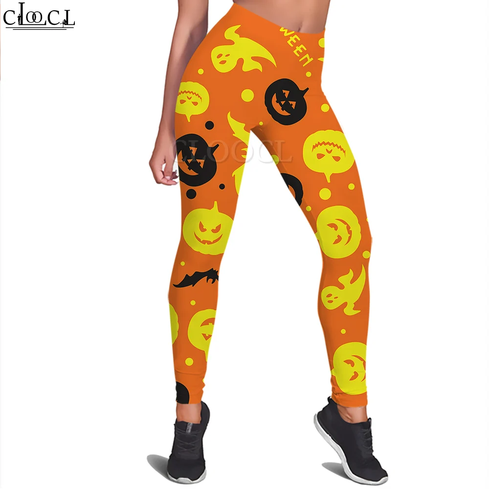 CLOOCL Street Style Women Leggings Cute Pumpkin Ghost Graphic 3D Print Sexy Yoga Pants Jogging Legging Pantalones De Mujer