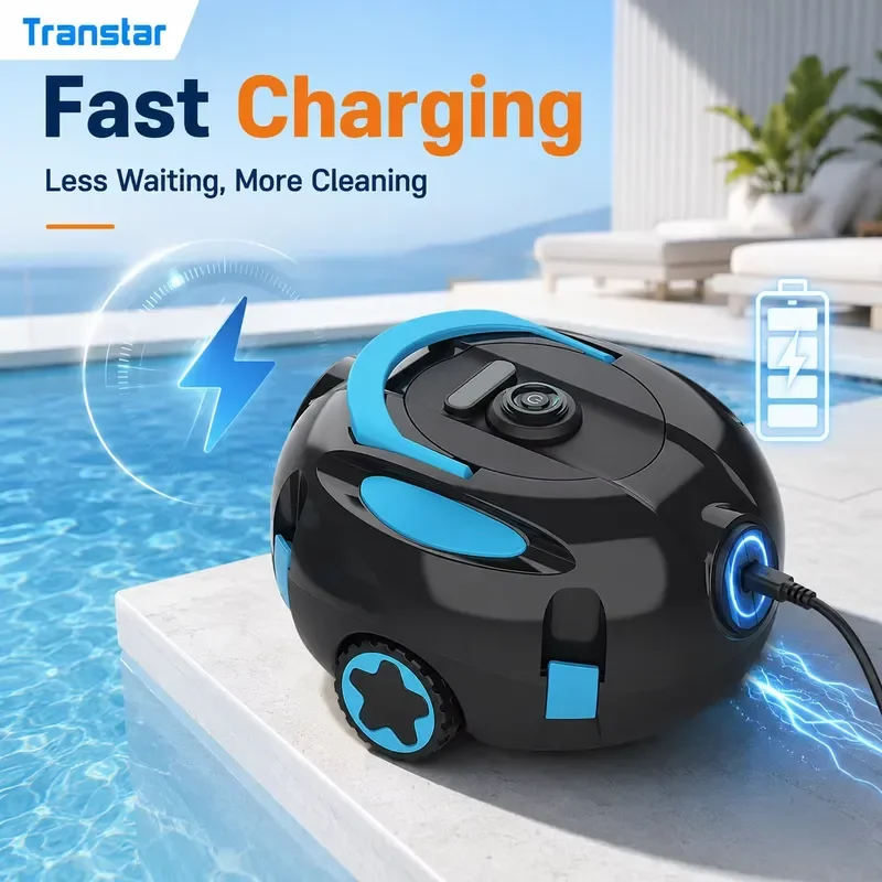2025 Smart Wireless Pool Cleaning Robot Automatic Underwater Vacuum Strong Suction Intelligent Navigation Device for Inground