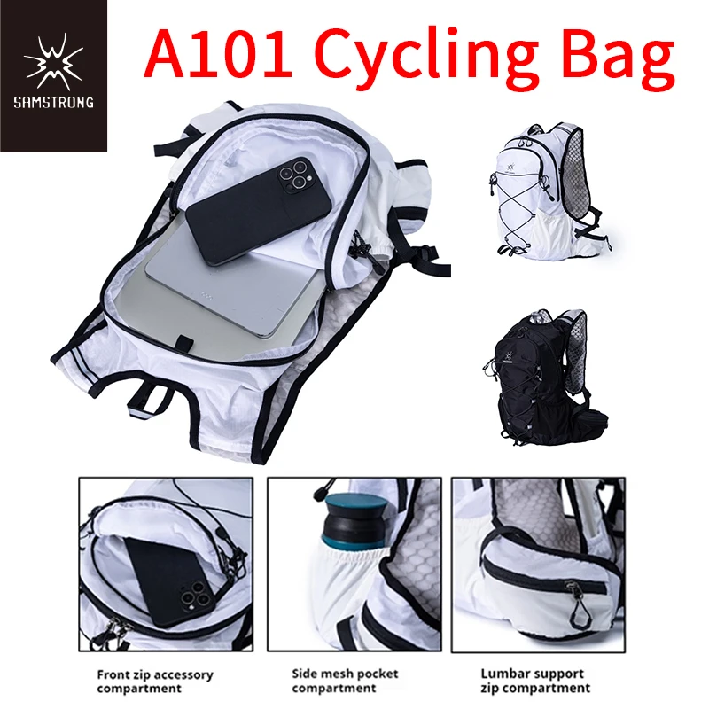 

SAMSTRONG A101 Велосипедная сумка около 15 л Легкий спортивный рюкзак на открытом воздухе Бег Велоспорт Кемпинг Туризм Путешествия Водостойкий