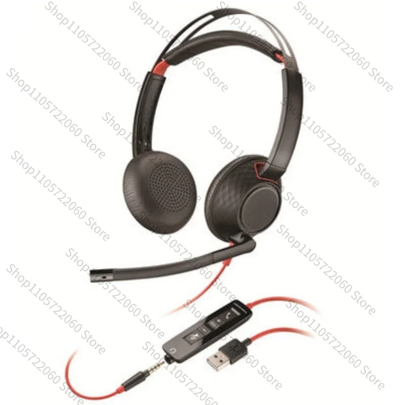 For Poly C5210 C5220 C8225 Wired Noise Cancelling Call Center Headset USB UC Certified Office Headphone