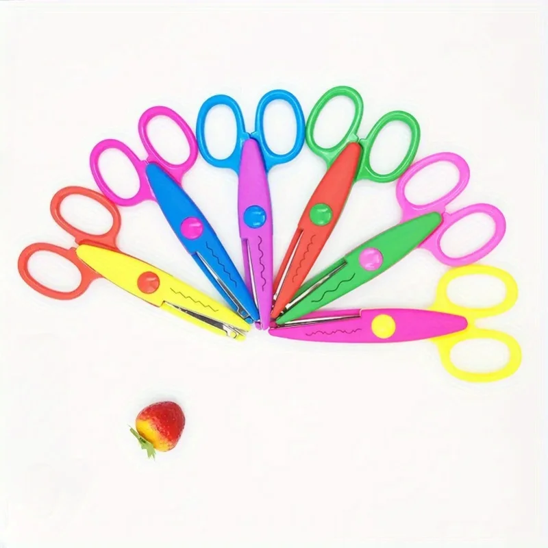 6 قطعة مقص الدانتيل-مقص الفن الآمن مقص الحرف الإبداعية ورقة سكرابوكينغ DIY ألبوم الصور الزخرفية