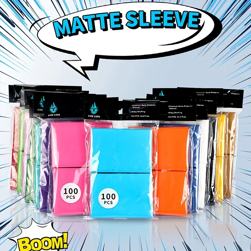 100PCS 66x91mm Card Sleeves Matte Colorful Card Holder Durable Scratch-Resistant Idol Photos ID Card Sleeves TCG Cards Protector