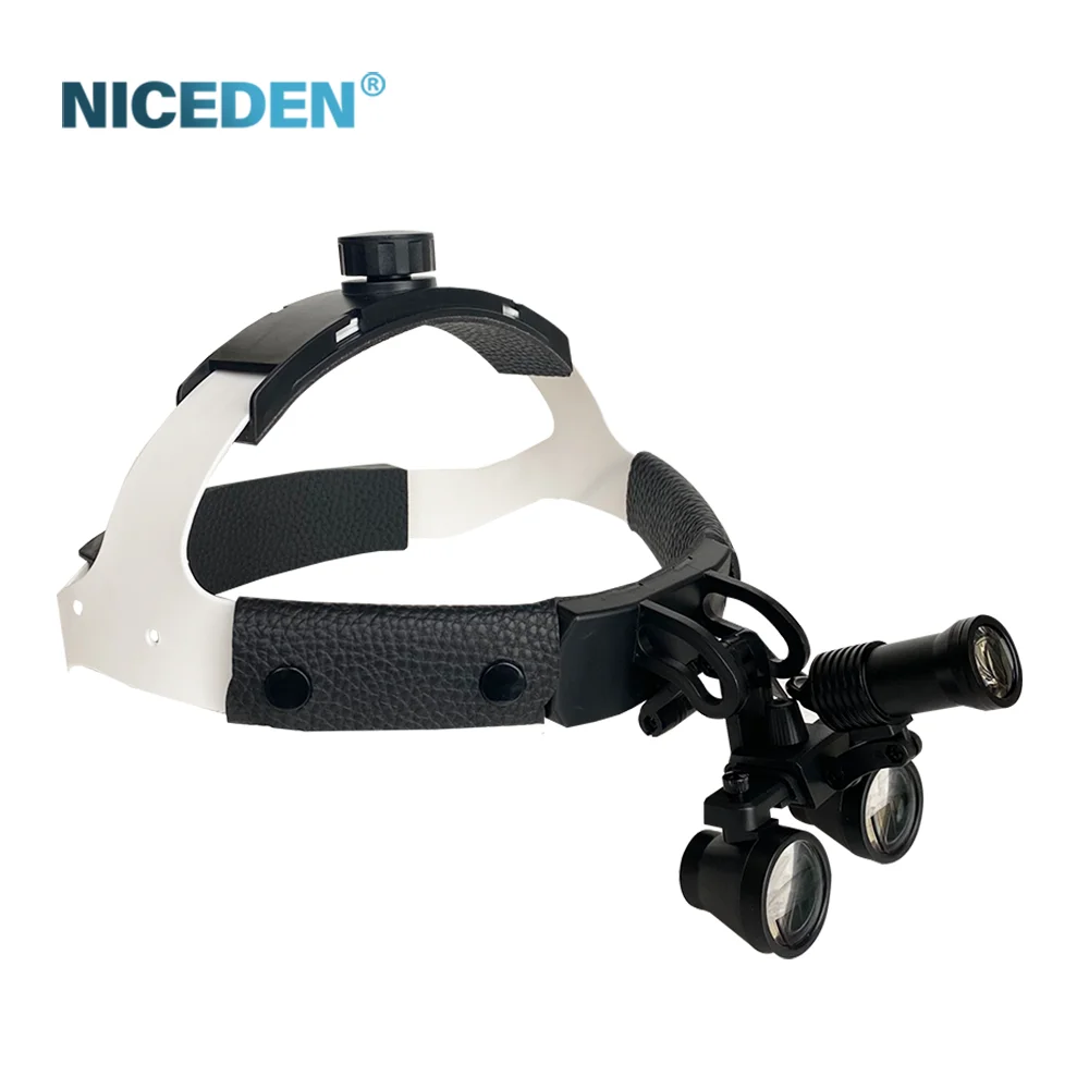 

5W LED 2.5X/3.5X Head Wearing Dental Binocular Magnifier Medical Oral Headlight Rechargeable Lithium Battery