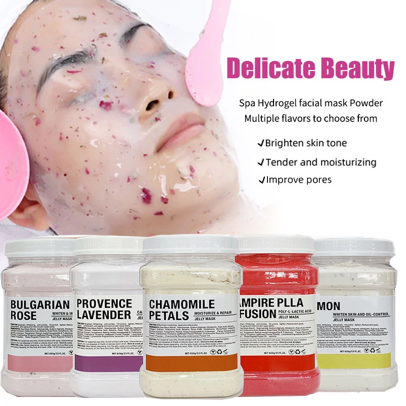 650G Jelly Face Mask Powder Facial DIY Hydrojelly Masks Wholesale Peel Off Professional Facials Skin Care Product Collagen Rose