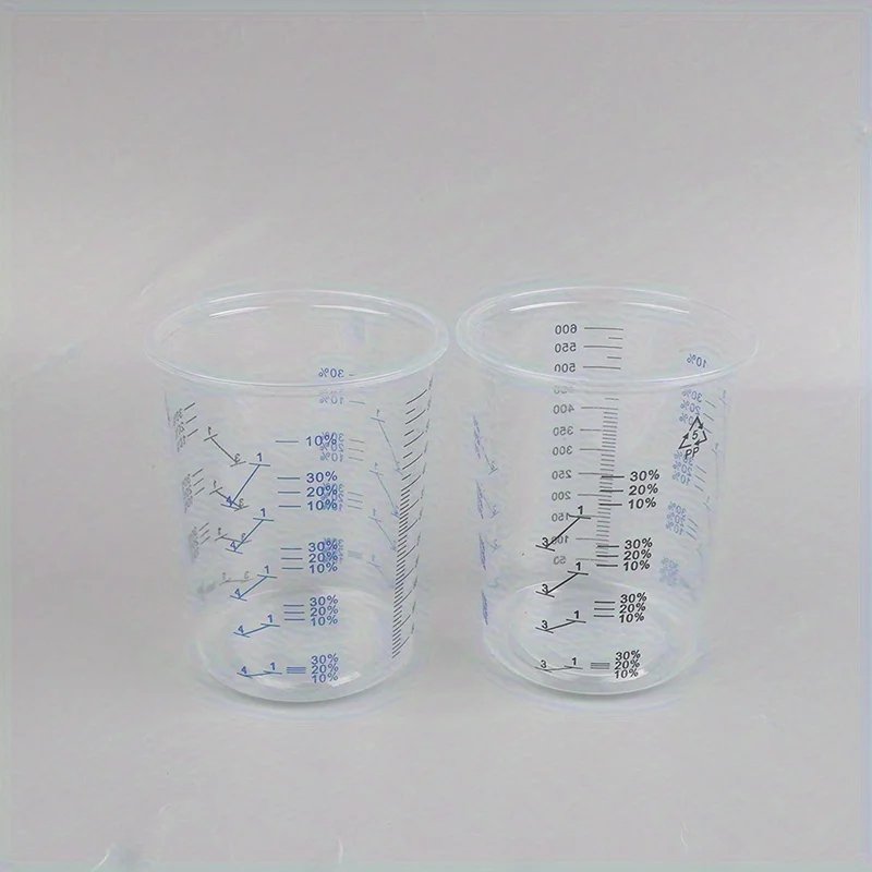 Transparent Formula, Disposable Plastic Measuring Cups, Paint Mixing Cups Paint Cup Measuring Cups Mixing Cups for Paint Cup