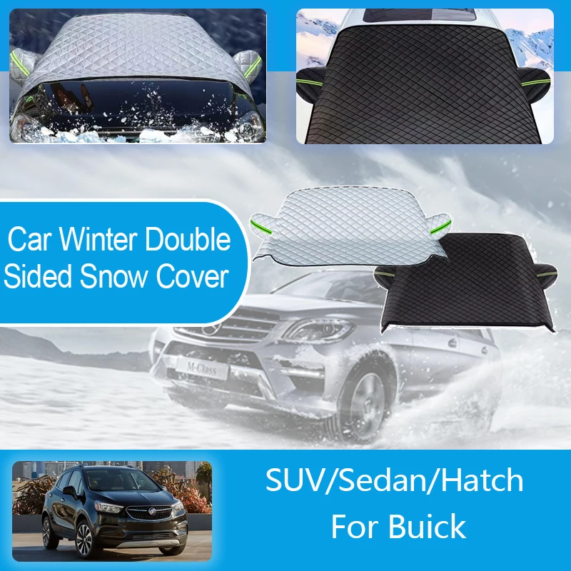 Car Winter Snow Ice Shields For Buick Series Snow Protection Full Wrapped Windshields Snow Covers Double Sideds Auto Accessories