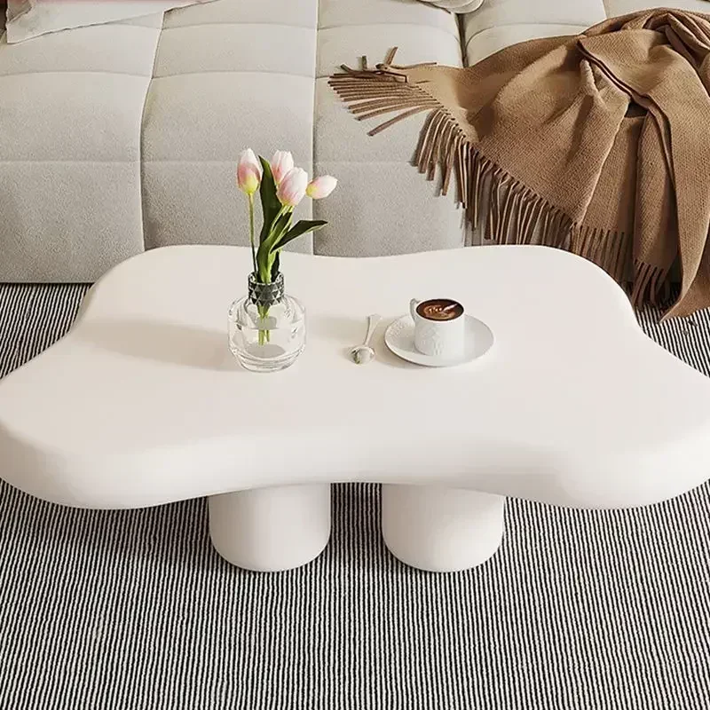 Simple Modern Cloud Shaped Coffee Tables for Living Room Luxury Center Table White Sofa Side Table Kawaii Room Decor Furniture