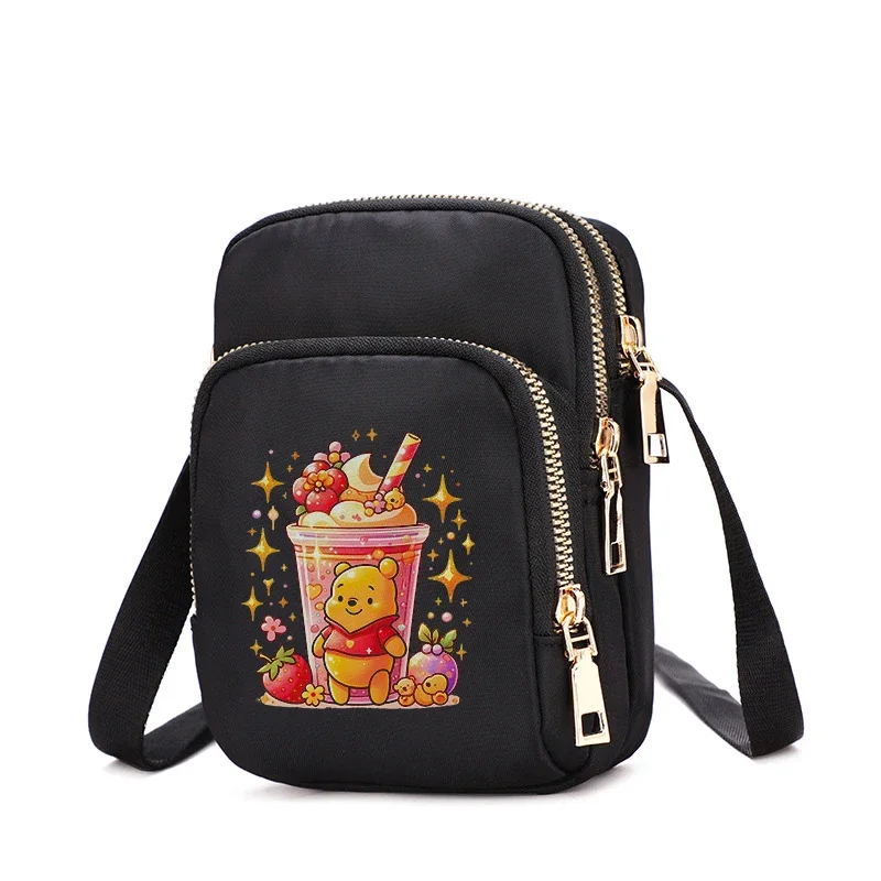 Pooh Bear Winnie Crossbody Bag Women Shoulder Bags Teenie Weenie Tote Bag Female Underarm Phone-Bag Fashion Collocation Trendy