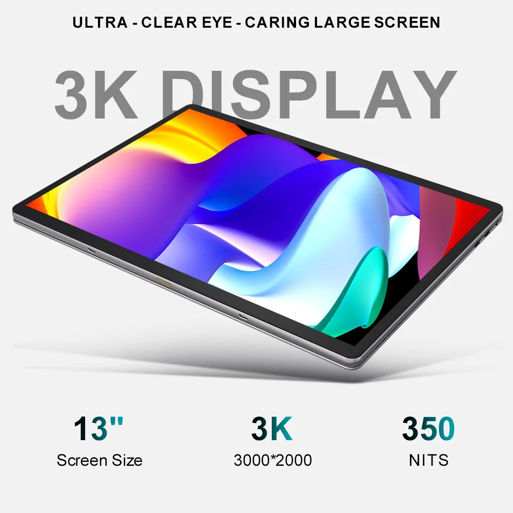 Ninkear S13 Neo Tablet PC 2 en 1 13 Pulgadas Intel N150 12GB LPDDR5 512GB SSD Pantalla Táctil IPS 3K Windows 11 Teclado Magnético Desmontable Lápiz 6000mAh