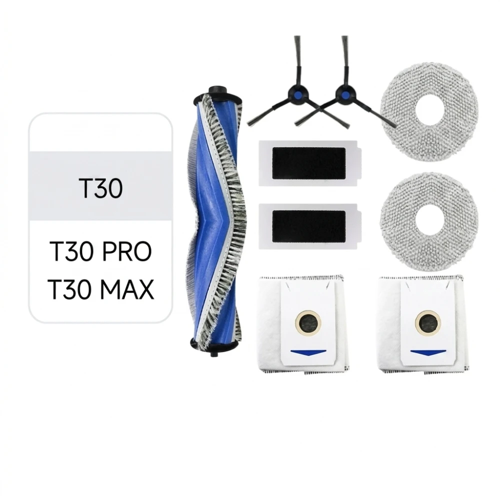 Spare Parts Accessory Compatible With Ecovacs T30 T30 Pro Max Robotic Sweeper Main Brush Mop Cloth Filter Dust Collector