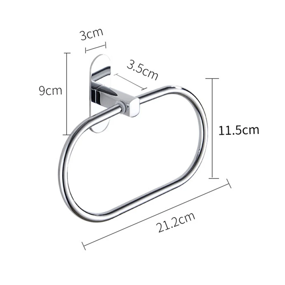 لكمة الحرة منشفة رف الحمام غير قابل للصدأ مقاوم للماء حامل واحد الحائط الحديثة الفولاذ المقاوم للصدأ منشفة بار للمطبخ المنزل