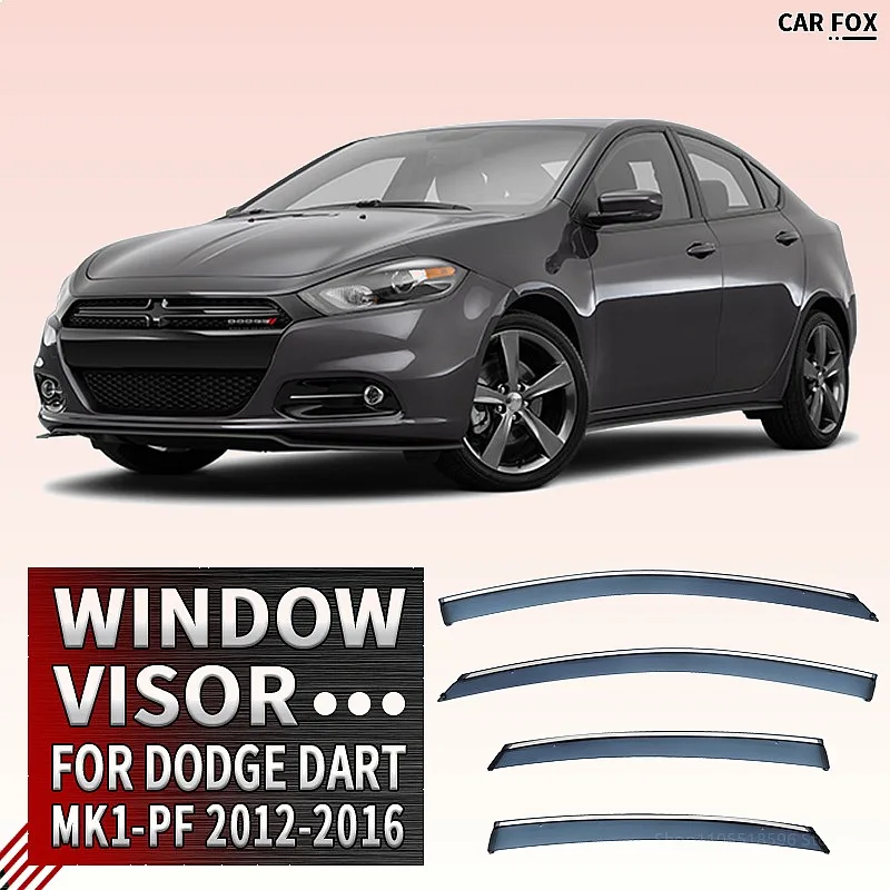 

For DODGE Dart 2012-2016 Car Window Visor Rain Guard Sun Shade Side Windshield Awning Auto Accessories