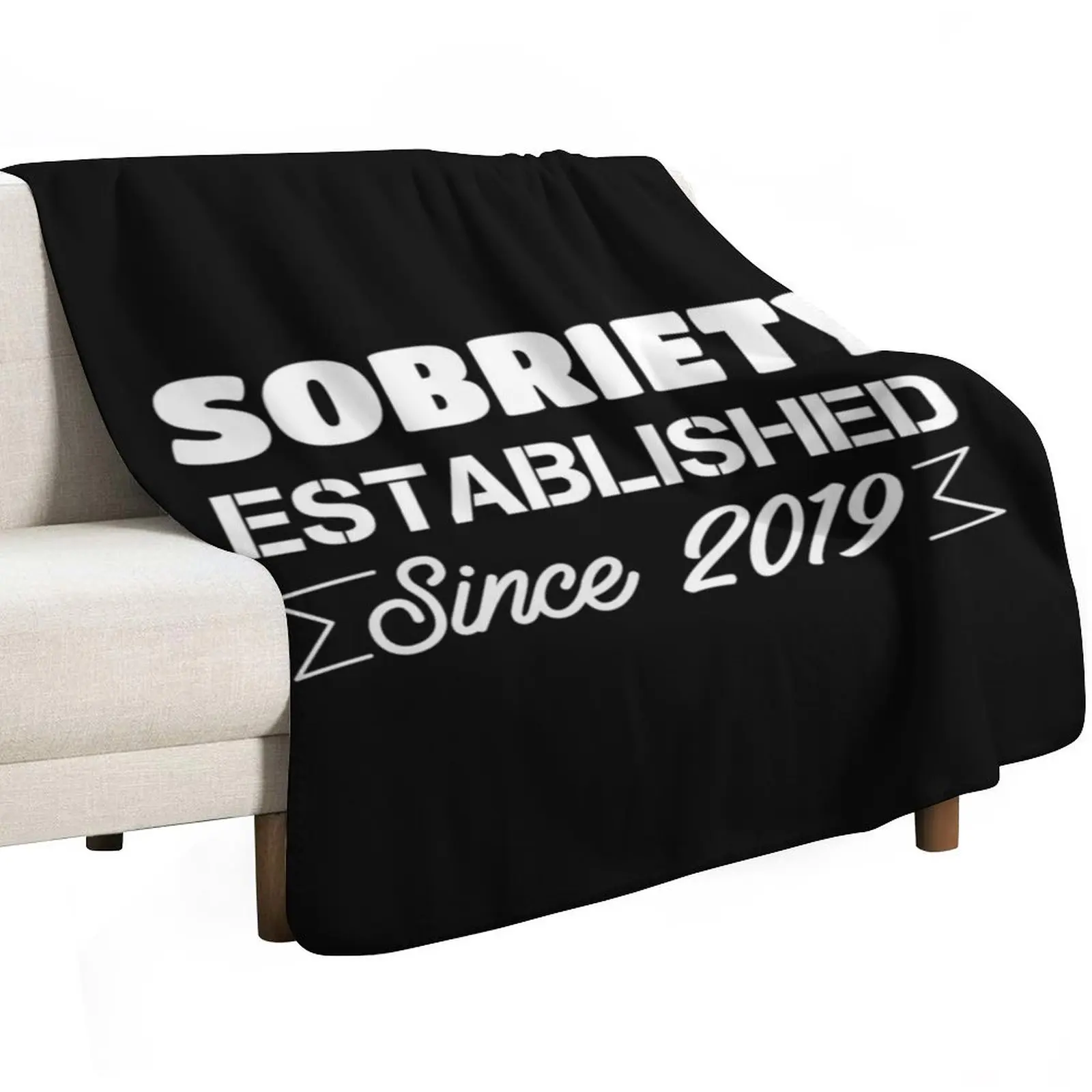 1 year sobriety gifts for men 2020 print - Alcohol Free Sober Throw Blanket Tourist Plaid bed plaid Blankets