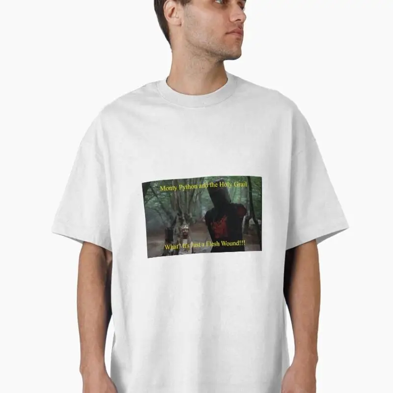 Monty Python And The Holy Grail Black Knight Flesh Wound Oversized T-Shirt