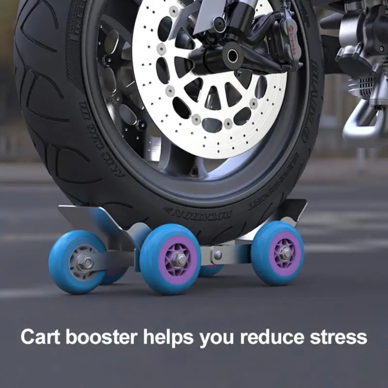 Durable Auto Accessory Strong Load Bearing Motorcycles Tire Dolly Accessory Motorcycle Tire Dolly Foldable Steel