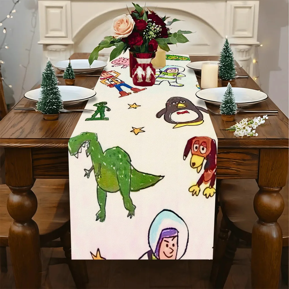 

1 Piece of Toy Story Themed Tablecloth, Cartoon Design, Perfect for Valentine's Day, Weddings, Birthday Gifts, Holiday Kitchen and Party Decorations