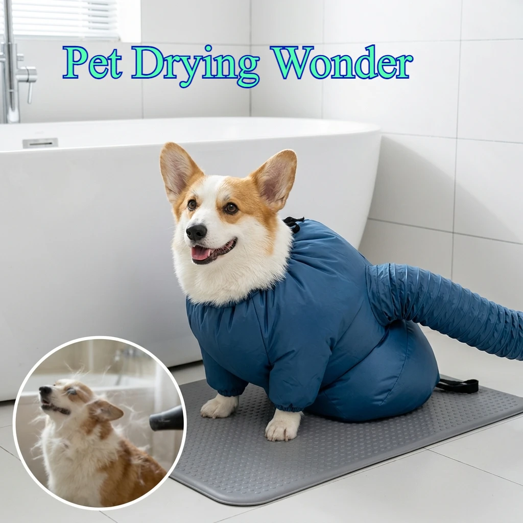 Pet Grooming - 반밀폐형 반려동물 건조 가방 핸즈프리 털날림