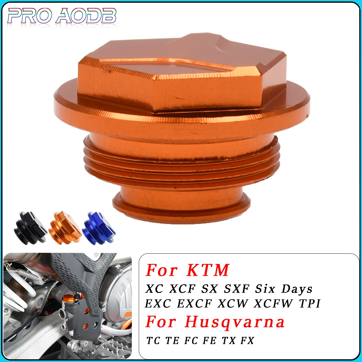 

Motorcycle CNC Rear Brake Fluid Reservoir Cover Cap Fit For KTM EXC EXCF XC XCF XCW XCFW SX SXF 125-530 TPI Six Days 2004-2024