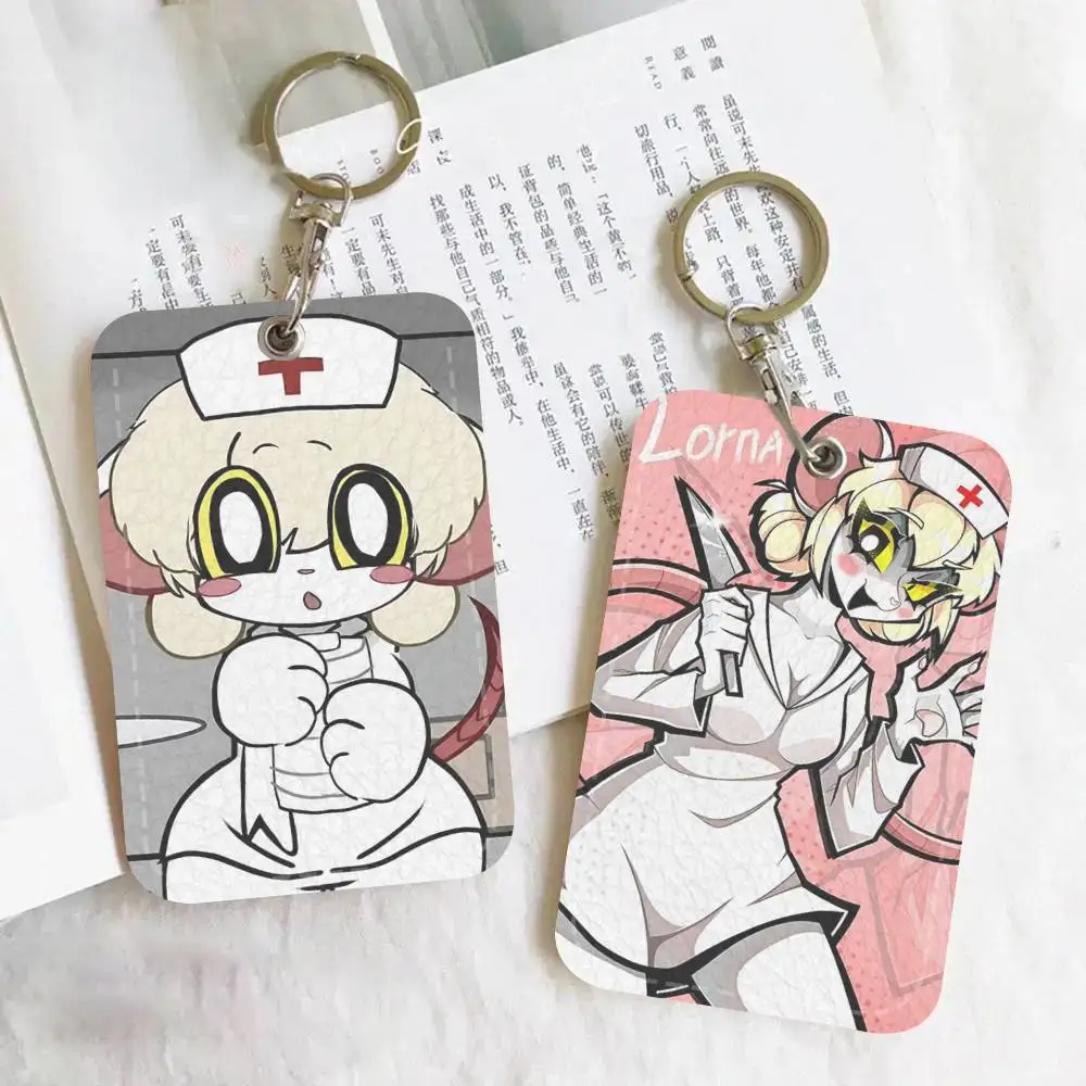 Anime T-Terrible Mouse Lorna Access Card Case Holder Keychain Key Ring Door Access Tags ID Card Case Keychain