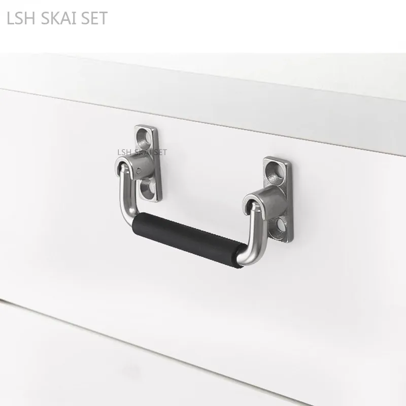 1Pc 304 Stainless Steel Foldable Handle Steamer Equipment Industrial Pulls Suitcase Anti-slip Handle Kitchen Cabinet Door Handle