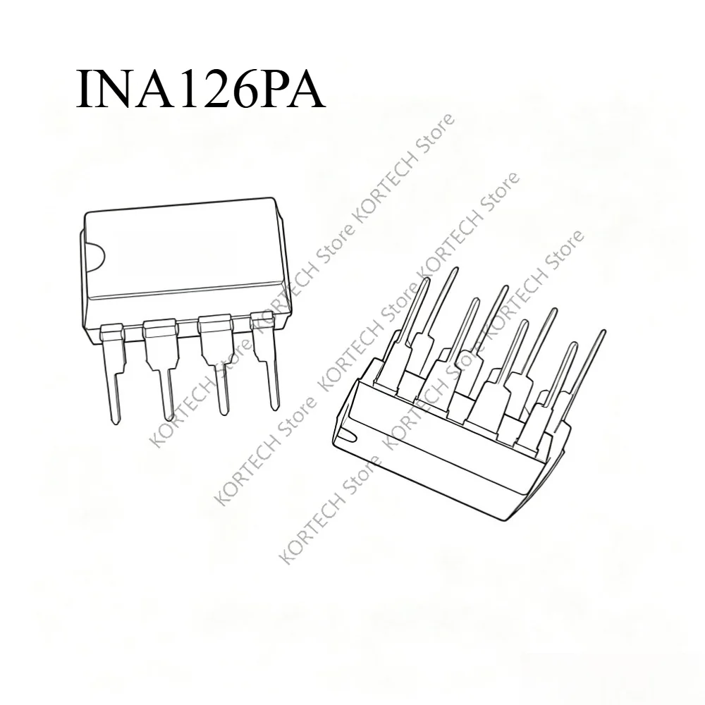 10Pcs/Lot Original INA126PA DIP-8 INA126P DIP8 INA126 126PA 126 IC  Instrumentation amplifier